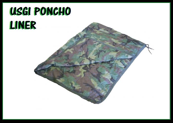 USGI Woodland Camo Poncho Liner
